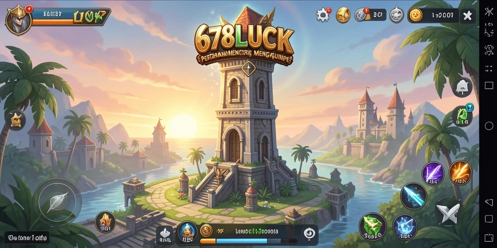 Screenshot game Tower Defense yang menunjukkan aksi menara dan strategi permainan.