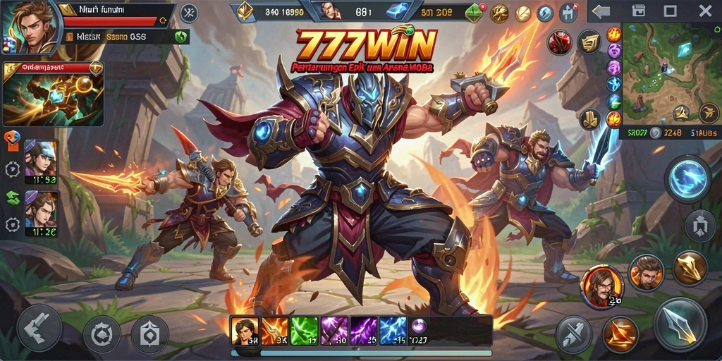 Gameplay seru dari 777WIN dalam pertarungan MOBA