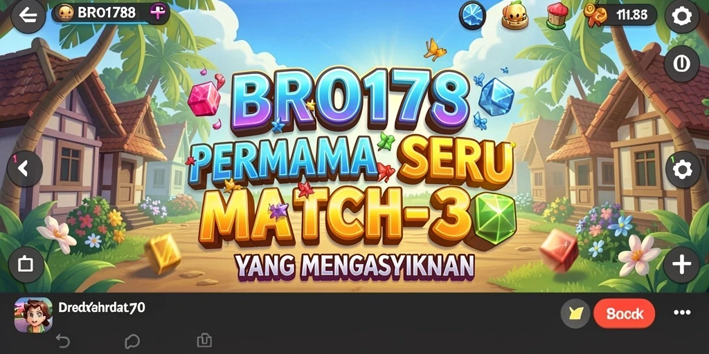 Tampilan aksi seru dalam permainan Match-3 BRO178.