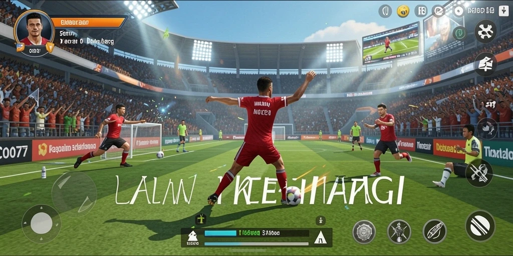Tampilan menarik dari gameplay C0077 dalam pertandingan olahraga.