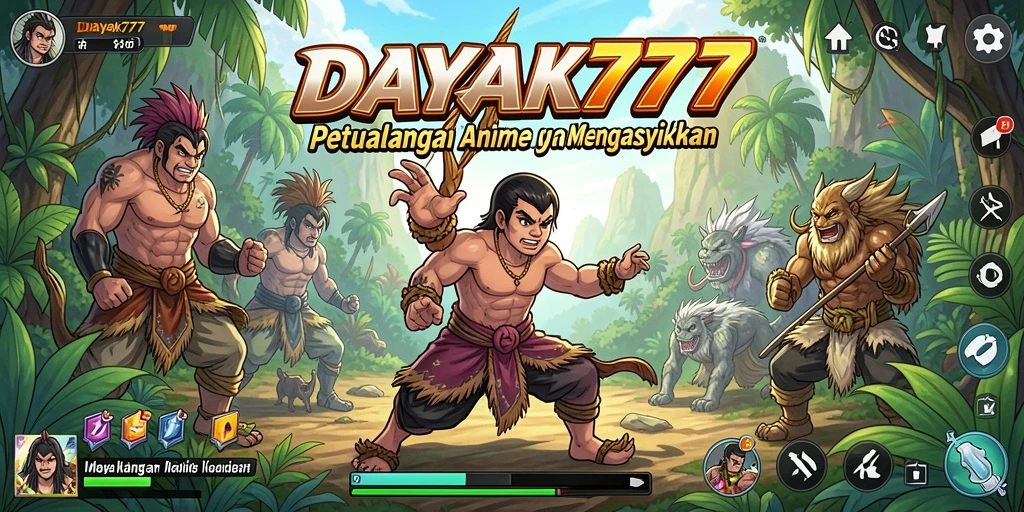 Screenshot utama DAYAK777 menampilkan karakter Anime dalam aksi yang mendebarkan.