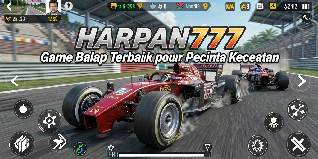 Tangkapan layar utama HARAPAN777 menampilkan aksi balap yang mendebarkan.