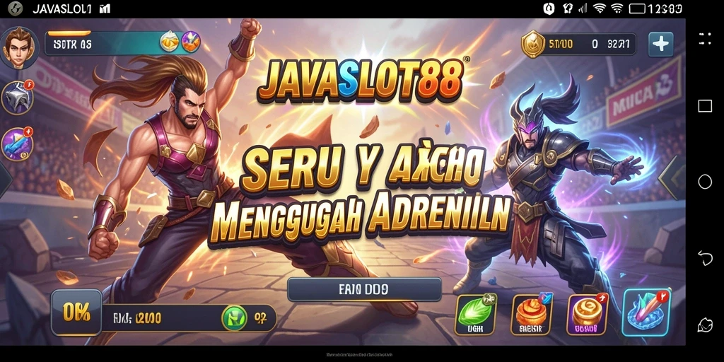 Tampilan aksi mendebarkan di JAVASLOT88 dengan grafis yang memukau.
