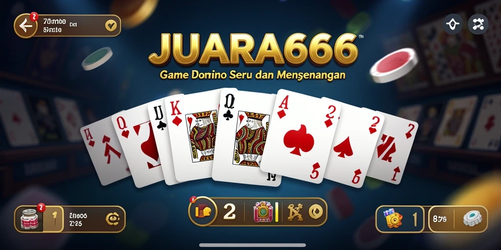Screenshot JUARA666 menampilkan gameplay Domino yang seru dan interaktif.