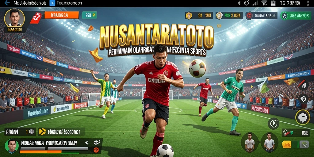 Screenshot menunjukkan aksi permainan olahraga yang seru dan kompetitif.