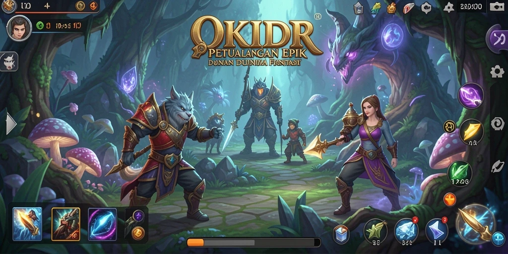 Screenshot yang menunjukkan pertarungan seru dalam OKIDR.