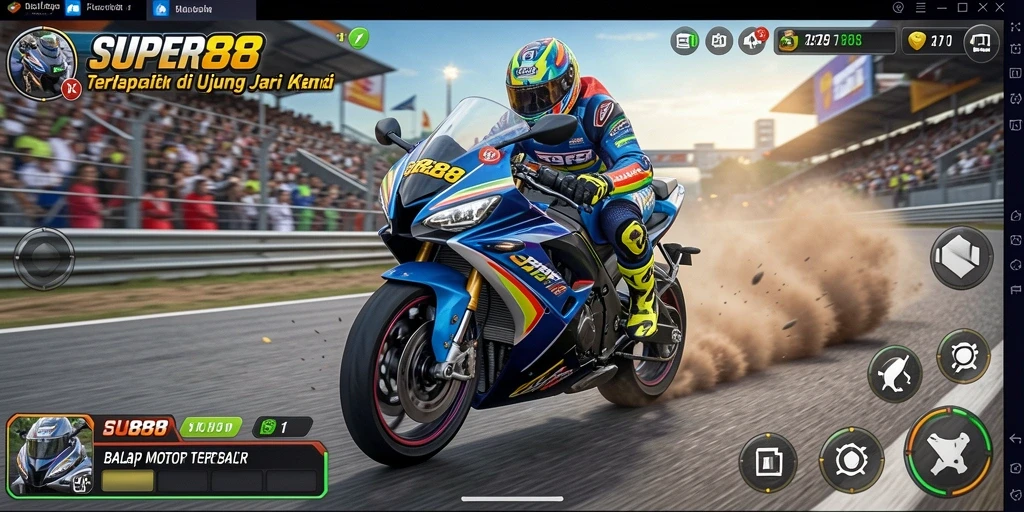 Tampilan mendebarkan balapan motor di SUPER88.