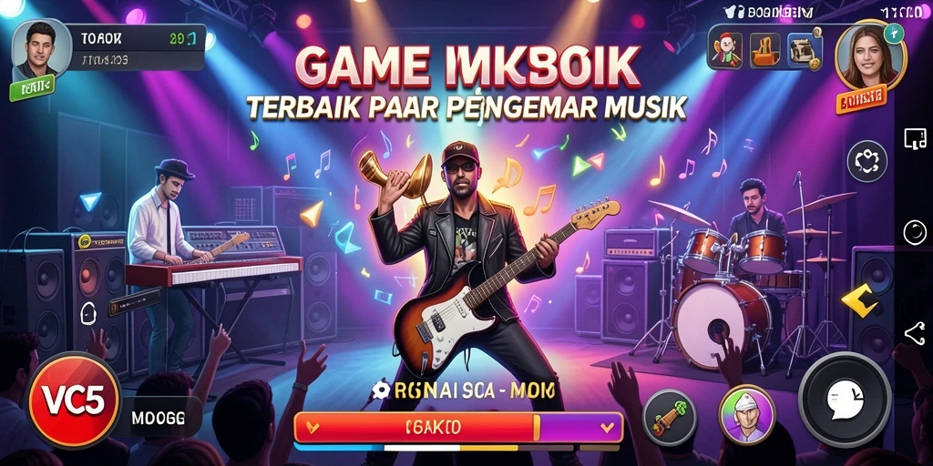 Tampilan menarik dari gameplay VC5 yang penuh dengan musik.