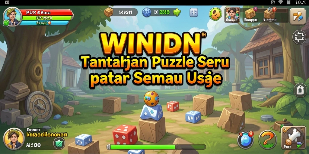 Screenshot gameplay WINIDN yang menunjukkan tantangan puzzle yang menarik.